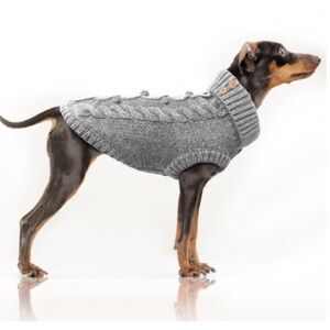 Milk & Pepper Keelan Cable Sweater Grey Cable Knit Sweater - Paris